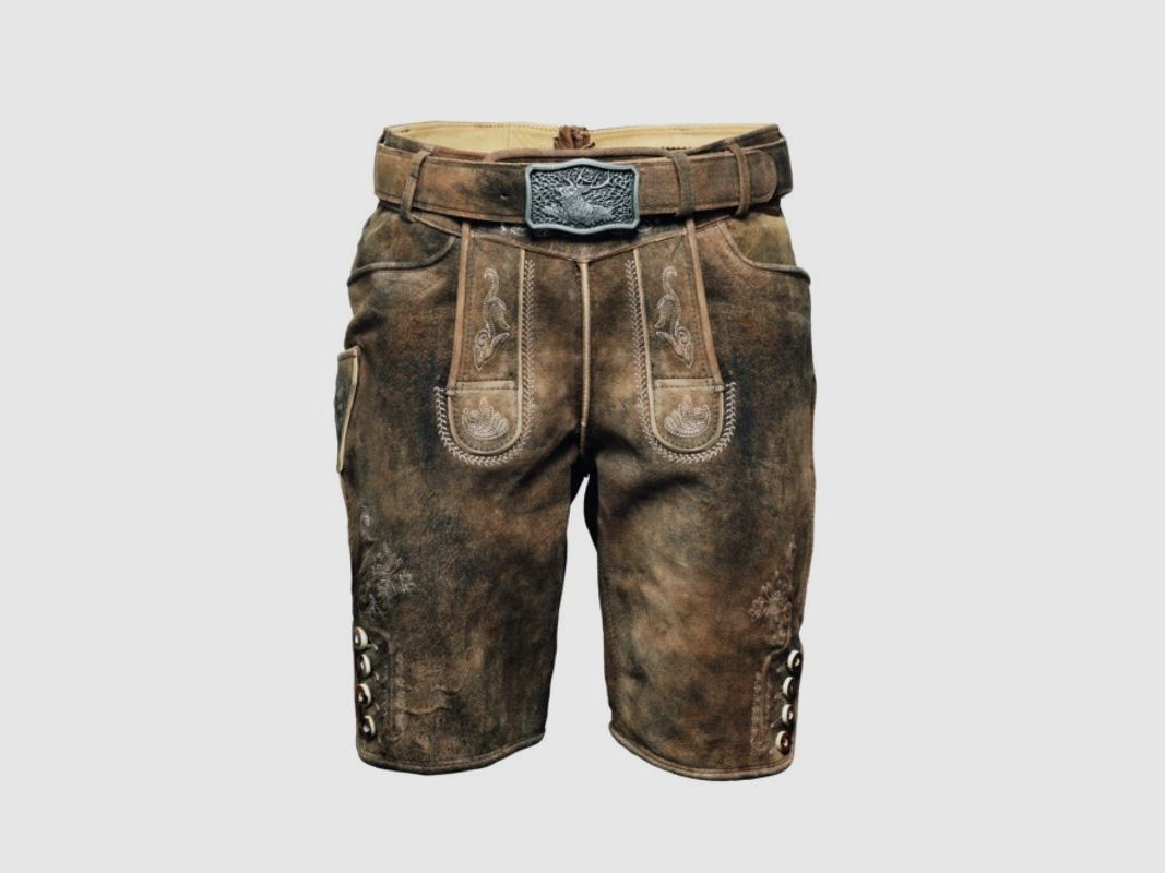 Kettner H-Leren Broek Arno met Riem | Steengrijs, afbeelding 2 van 2