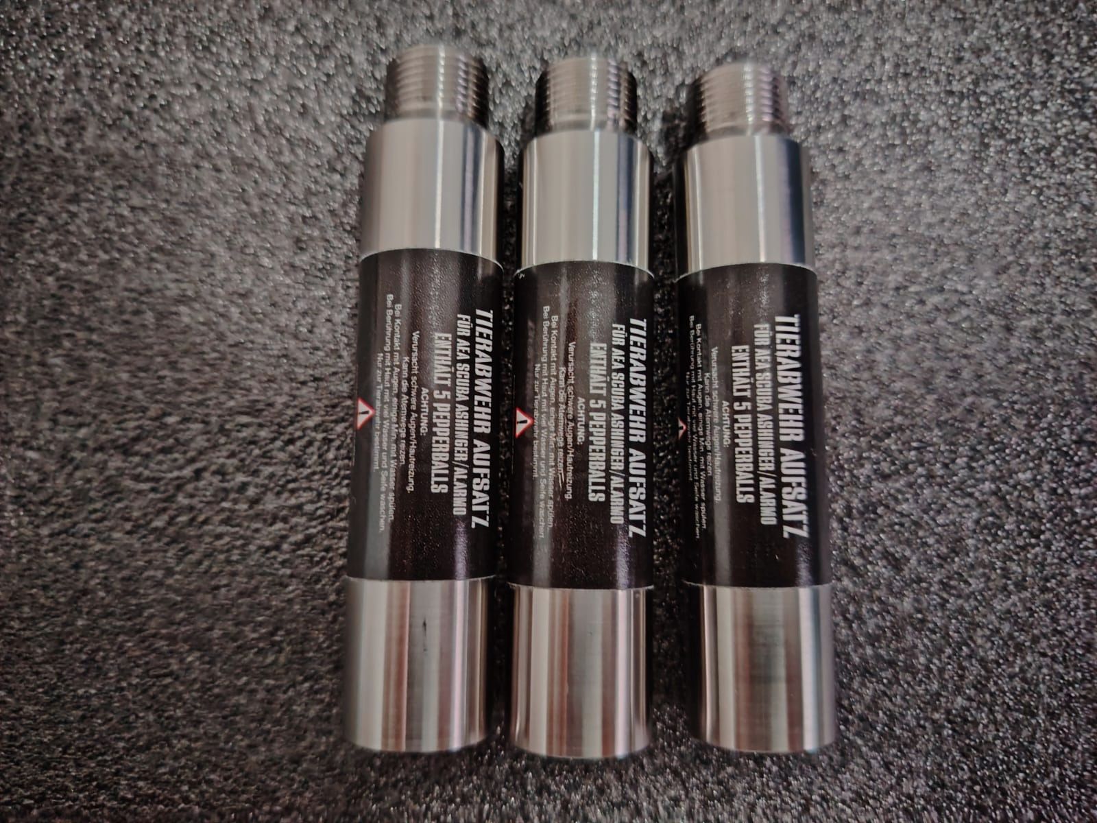 3x canna di difesa a livello per Scuba Ashinger .68 / Alarmo | NUOVO