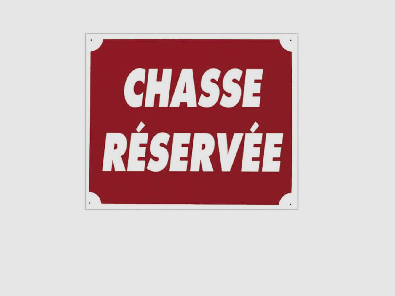 Akilux-Schild »Jagd Reserviert« 30 x 25 cm