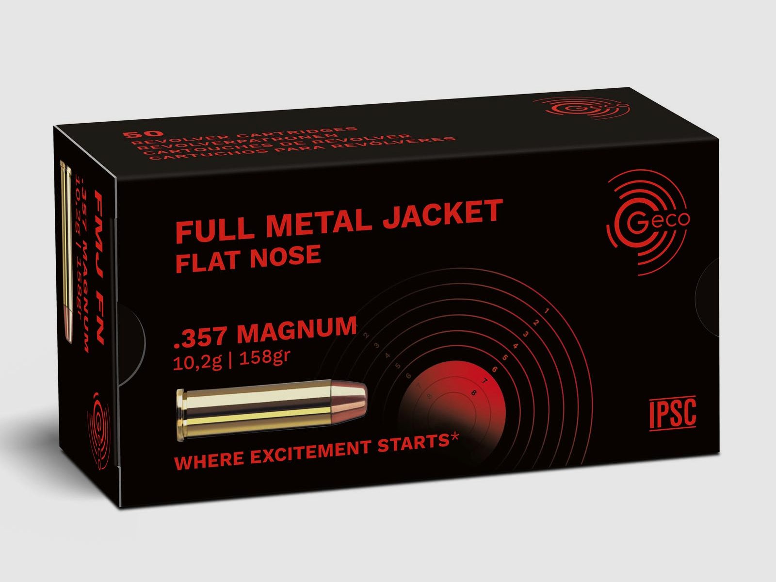Geco .357Mag Vollmantel-Fl. 10,2g - 158gr