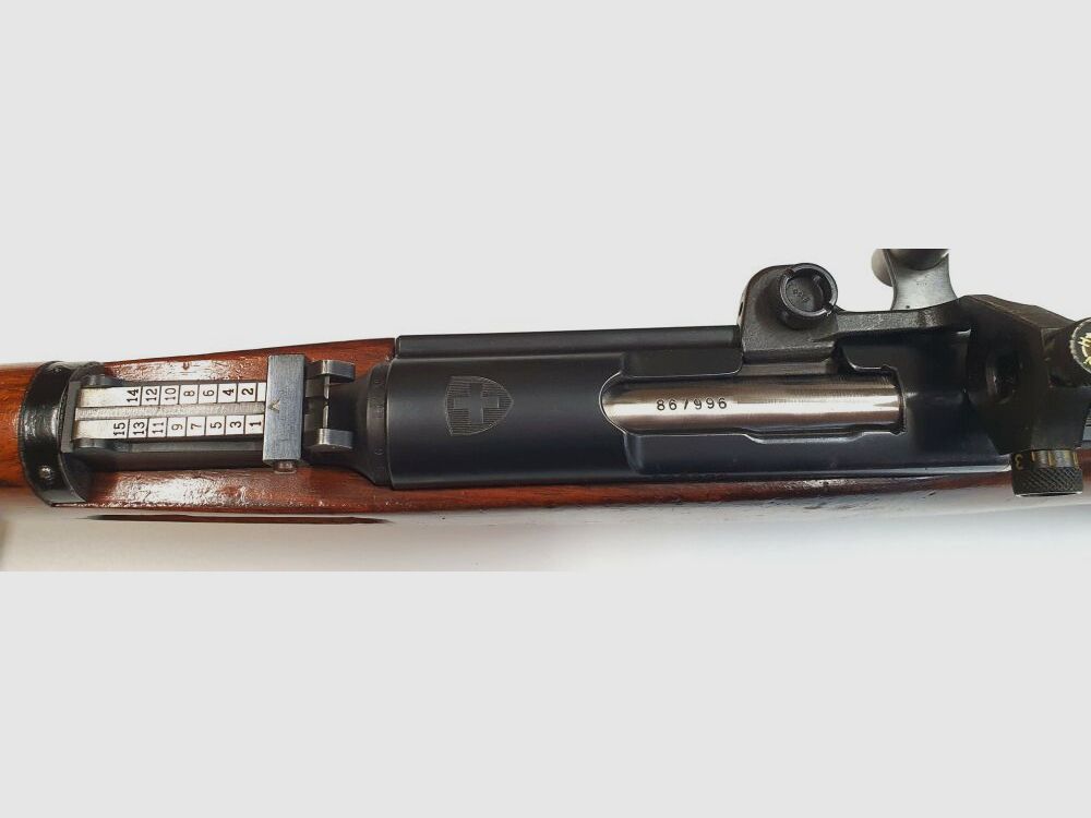 Waffenfabrik Bern Repetierbüchse Waffenfabrik Bern Schweizer K31 Kaliber 7,5x55swiss komplett nummerngleich + Diopter