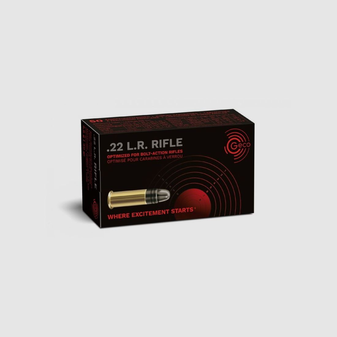 GECO 22 LR RIFLE 40 GRS 50 STK