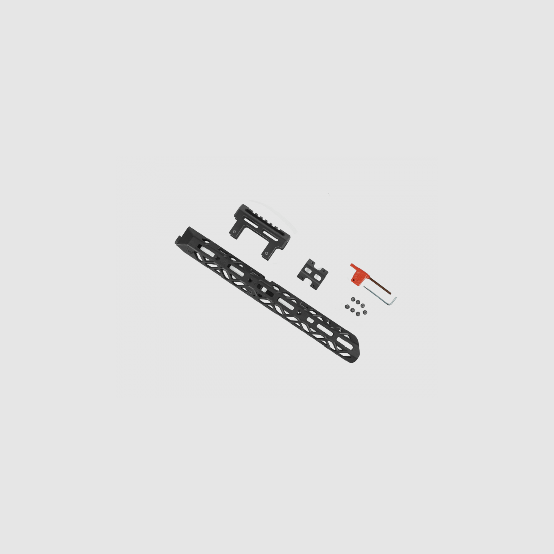 KPYK Langer AK M-LOK Handschutz mit kurzem Gasrohrcover CRC 1U004A Black Schwarz