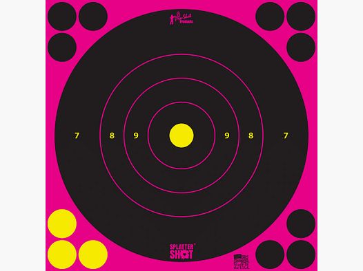 6 Bullseye Pink Targets 20cm