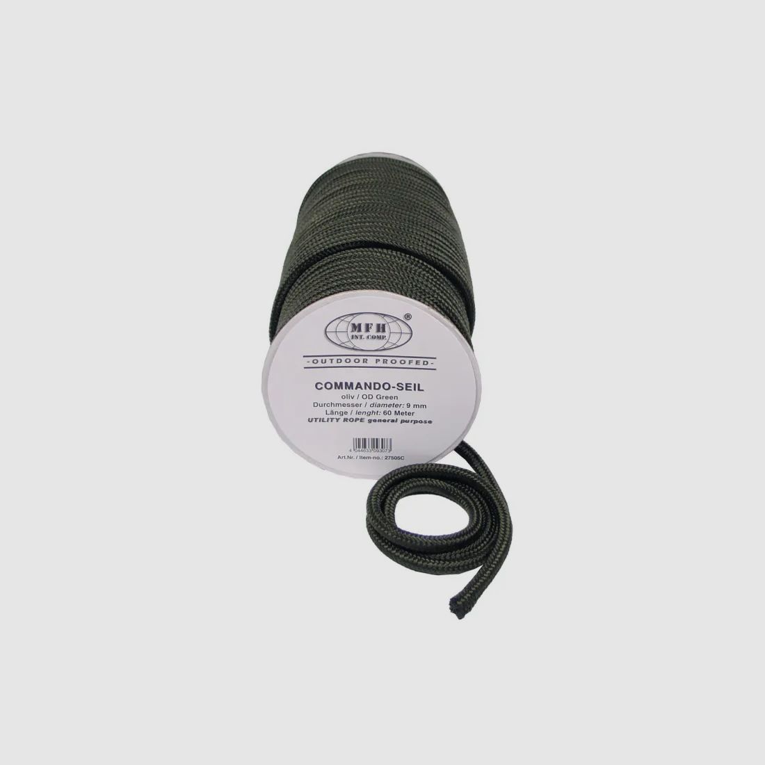 Seil, Oliv, 9 mm x 60 Meter auf Rolle, Polypropylen 30,2g/m * Kein Kletterseil ! *