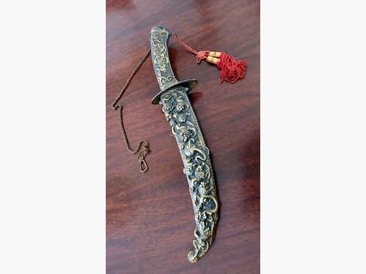 REPLIKA Chinese ceremonial dagger Chinese lion dog dagger decoration