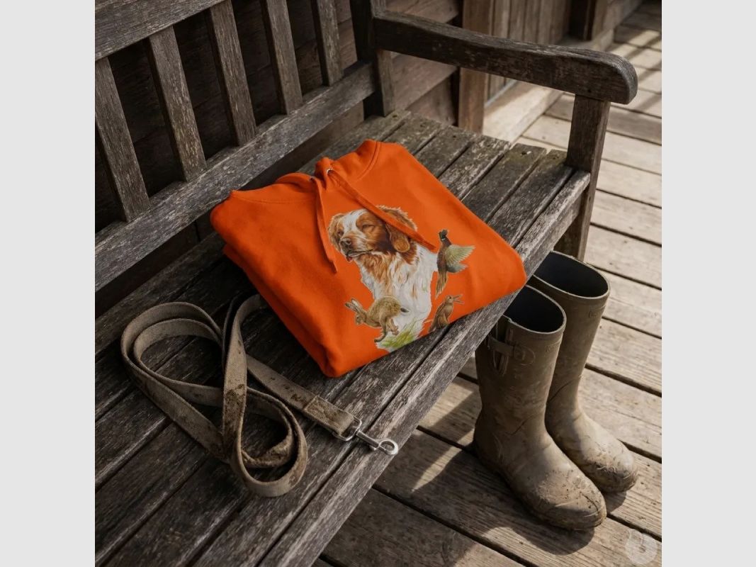 Sweat mit Kapuze Bartavel® Epagneul orange Jagd, Bild 4 von 13