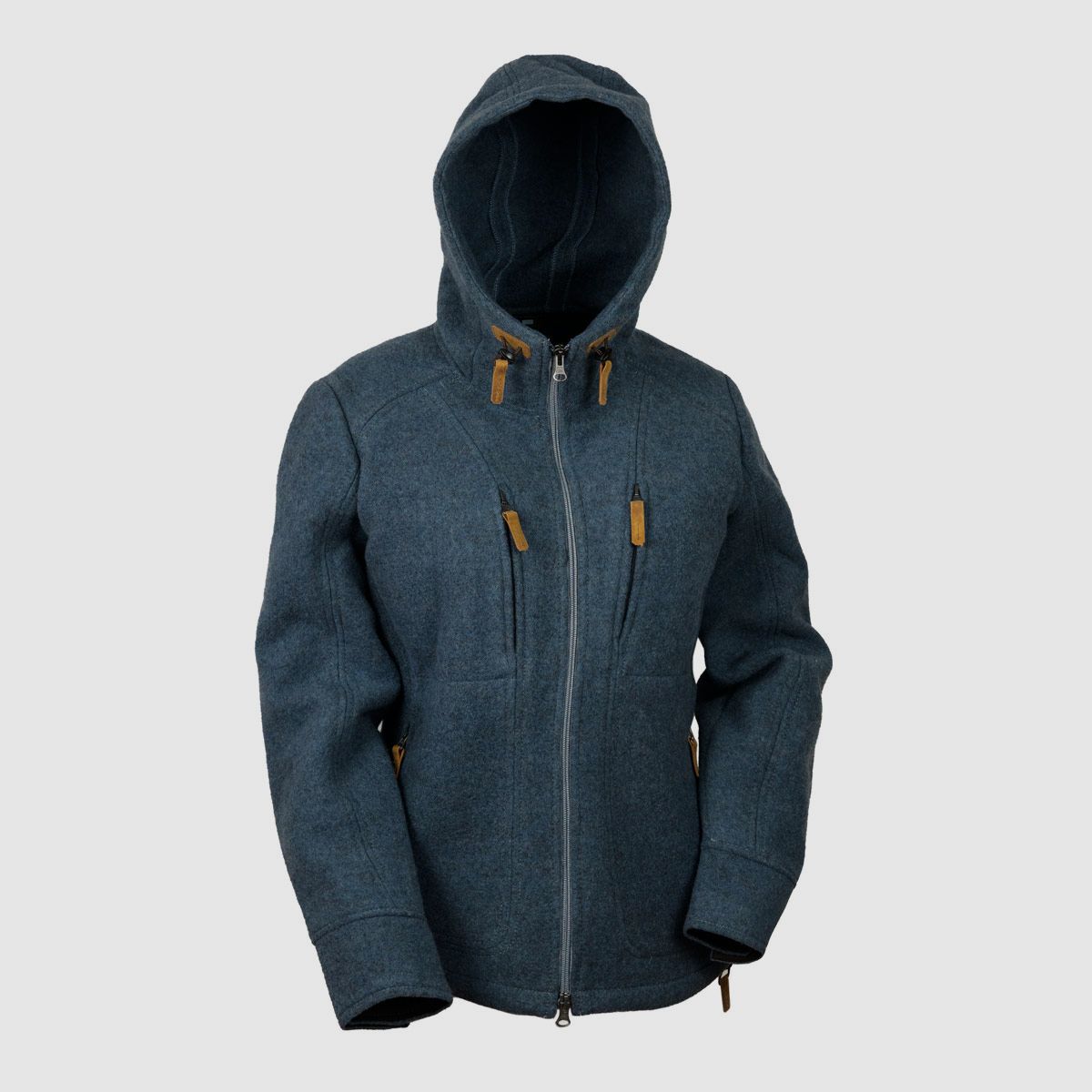 Lodenfleecejacke "Kapuzenwally" Mod. 2023, Petrolblau
