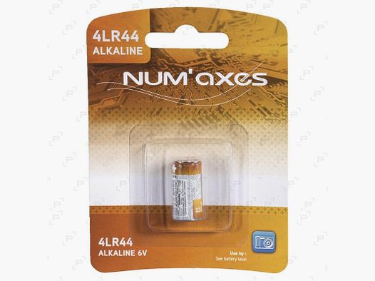 Blister mit 1 Alkalibatterie NUM'AXES 4LR44 6V