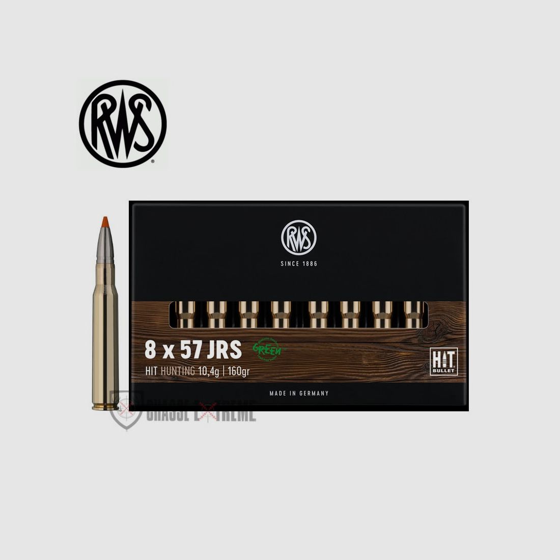 20 Patronen RWS Kal. 8X57 JRS 160gr HIT