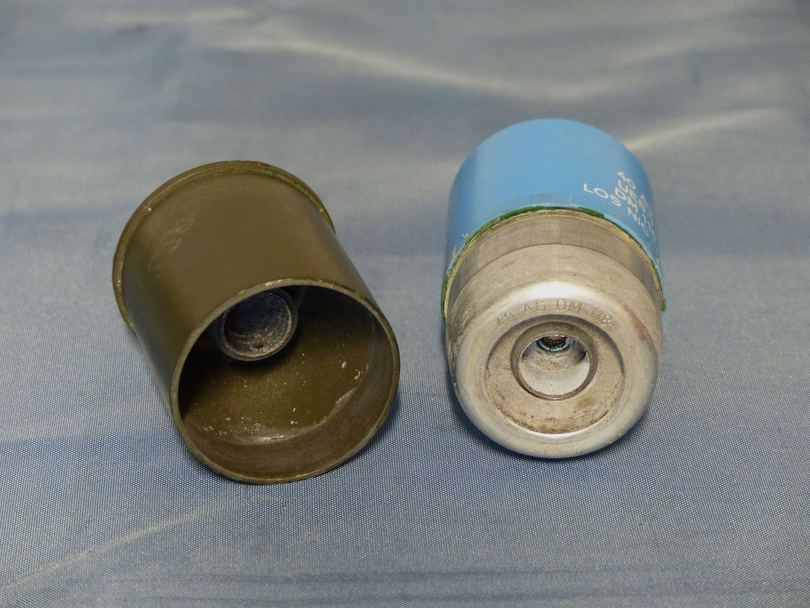 Bundeswehr BW 3 pieces of training ammunition cartridge projectiles blue G3 cleaning equipment 60s 70s