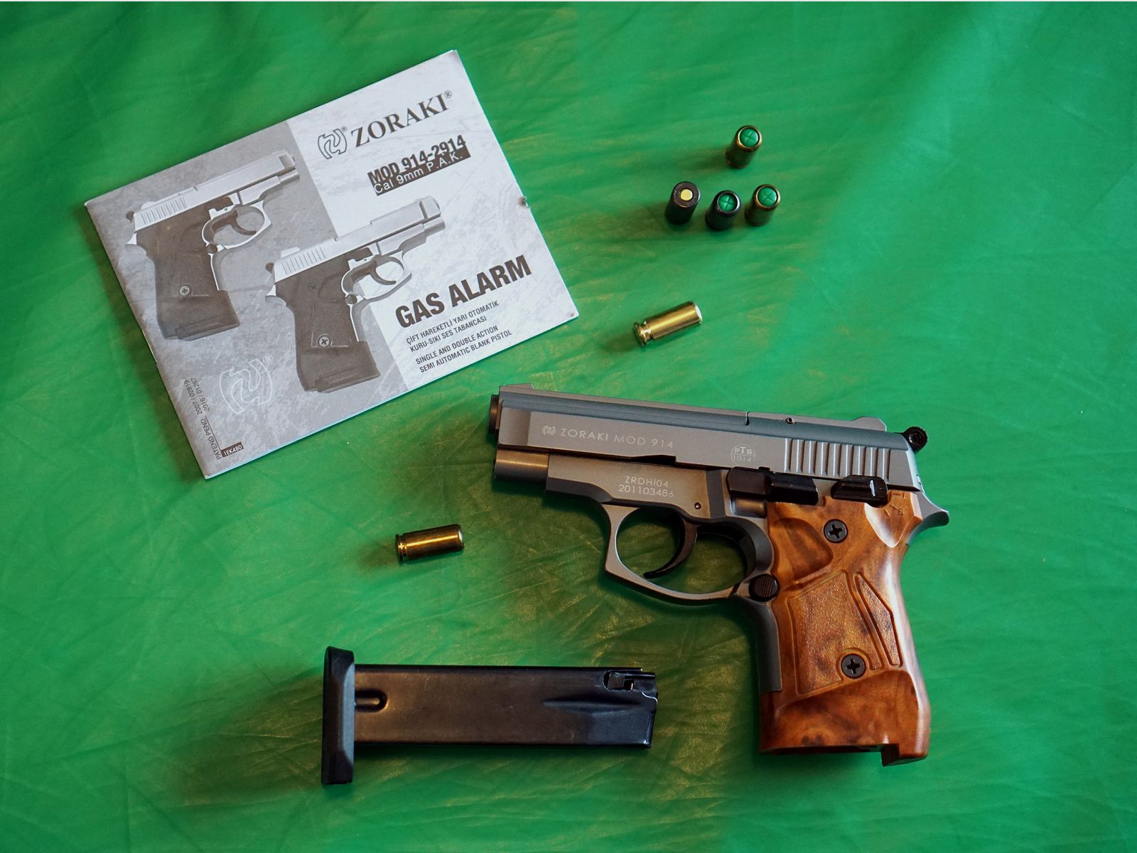 Zoraki 914 Schreckschuss Pistole 9mm P.A.K. titan Holzoptik (1014) 