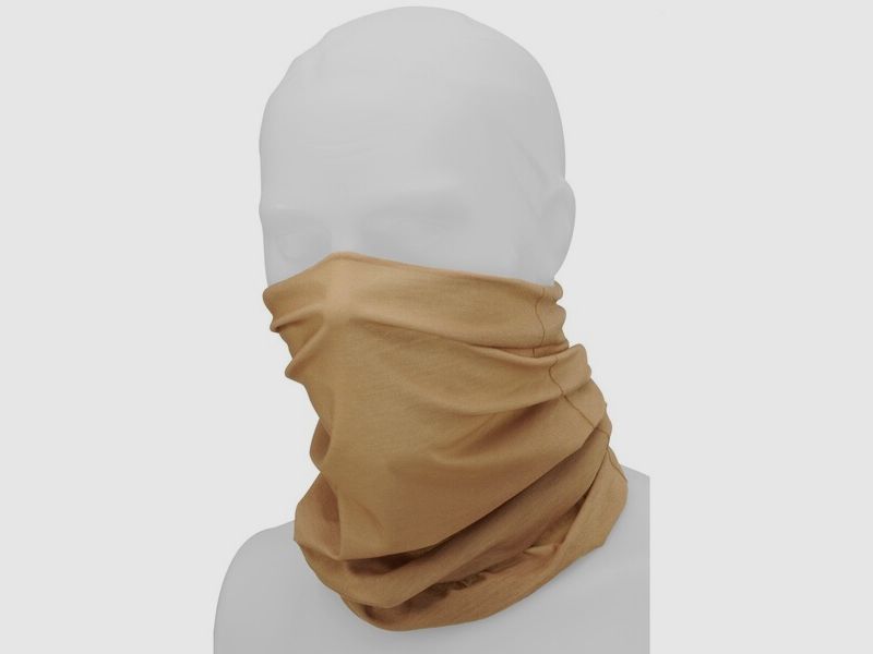 Multifunktionstuch (Schlauchschal / Balaclava) für Mund, Gesicht, Hals -Einheitsgröße- Camel (Beige)