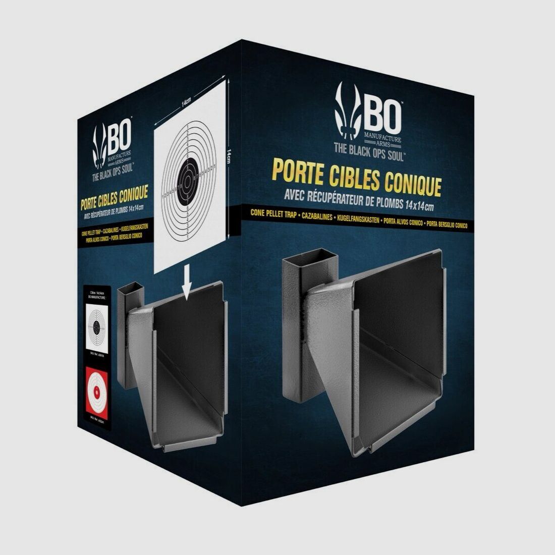 Porte cible conique 14 x 14 cm BO Manufacture en acier, image 5 sur 7