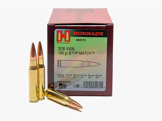Büchsenpatronen Hornady 308 Win. BTHP