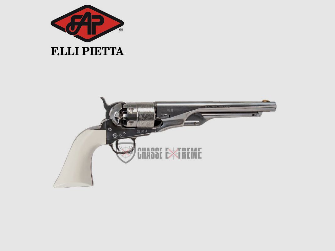 Replika PIETTA 1860 Army Old Silver Lufa Stalowa Kal. 44, zdjęcie 1 z 2