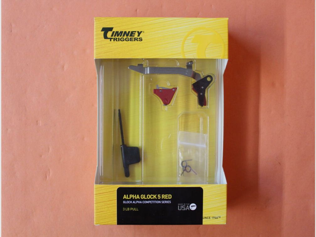 Timney Glock (Gen5): Timney Alpha Trigger Kit Red LG (ALPHAGLOCK5LGRED) 3lb/ Abzugwiderstand ca. 13,6N