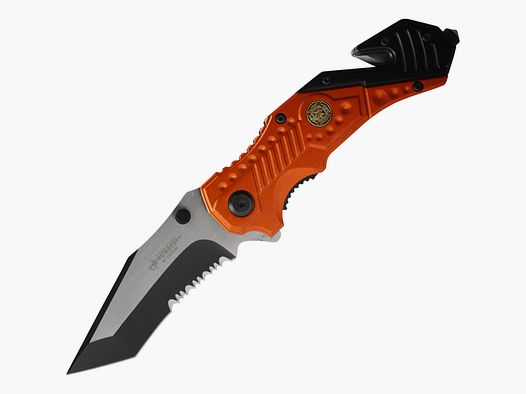 Rescue Taschenmesser rot/schwarz federunterstützte Klinge