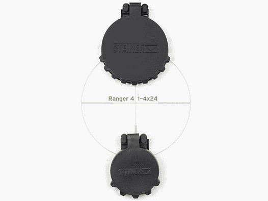 Steiner Flip Up Cover Set Ranger 4 – 40 mm Objektivdurchmesser