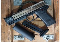 ⚠️ RÖHM - RG96 Chrom +MATCH-Aufsatz und SCHALLDÄMPFER (PTB 699) Glock RG 96 Walther