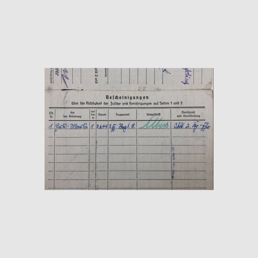 Soldbuch Fallschirmjager aus Wk2