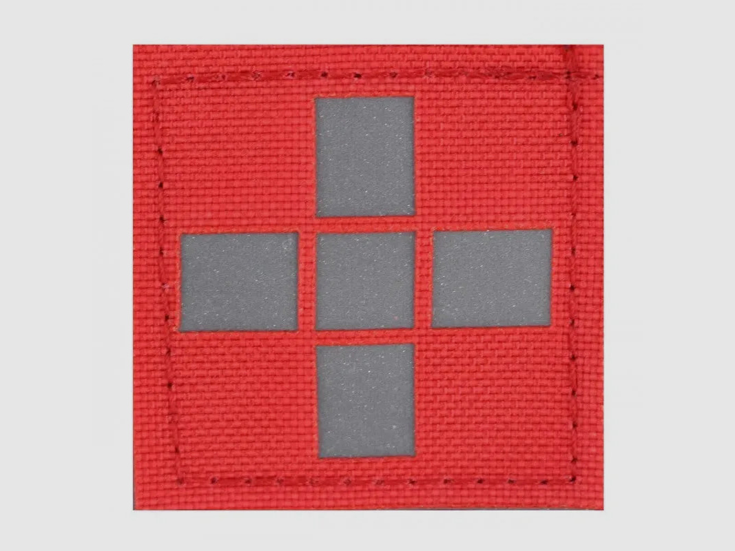 Zentauron Zentauron Patch Rot Kreuz groß rot silberfarben reflex