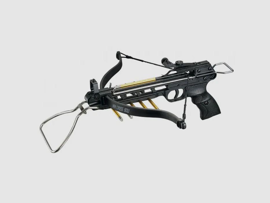 Pistolenarmbrust "VIPER", 80 lbs / 35kg mit Aluminium-Körper u. Fußschlaufe