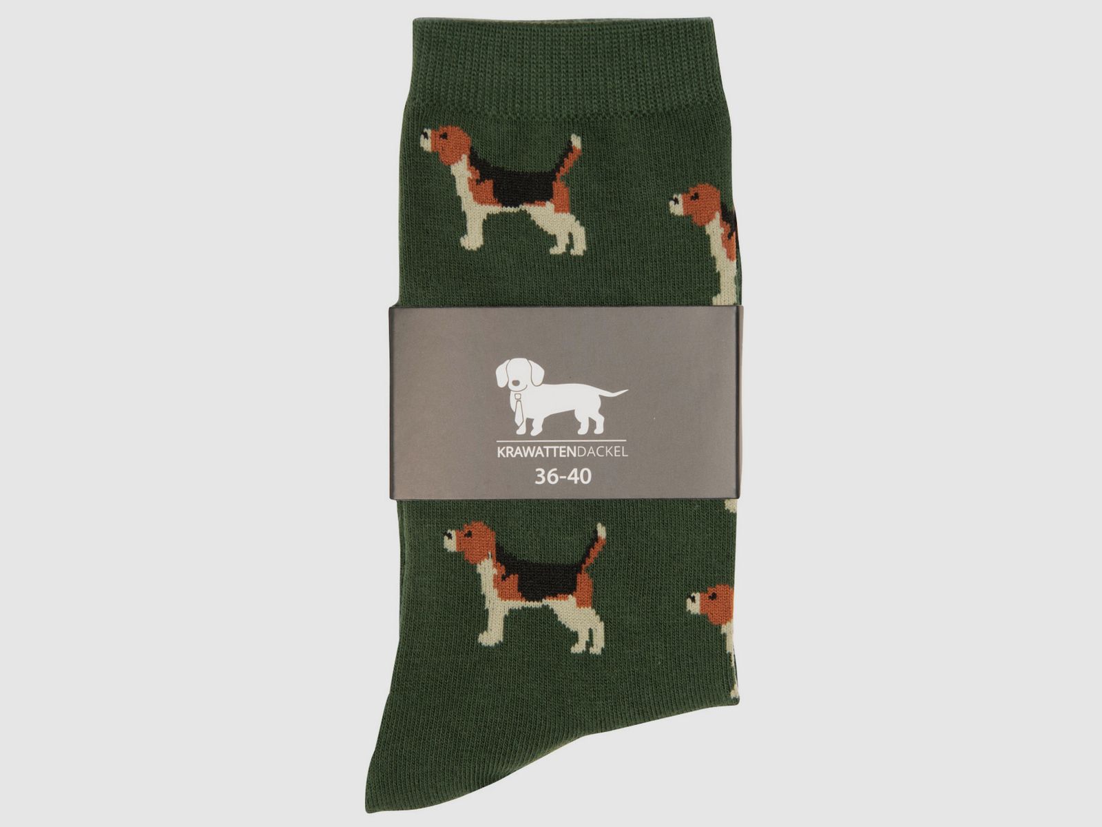 Krawattendackel Socken mit Beagle