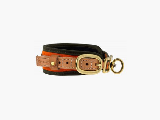Collier Chien de Sang Orange Fluo M 48-60 cm ALU