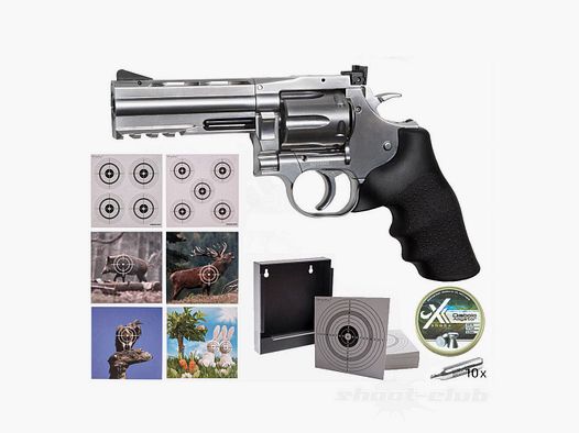 ASG	 Dan Wesson 715, 4 Zoll 4,5mm Silber Zielscheiben Set