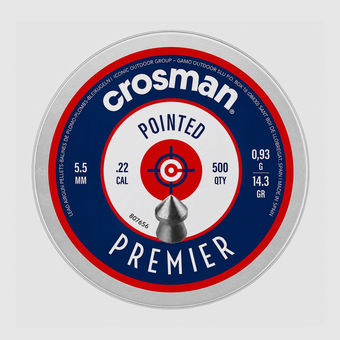 Crosman Premier Pointed Pallini per carabina cal. 5,5 mm 500 pezzi