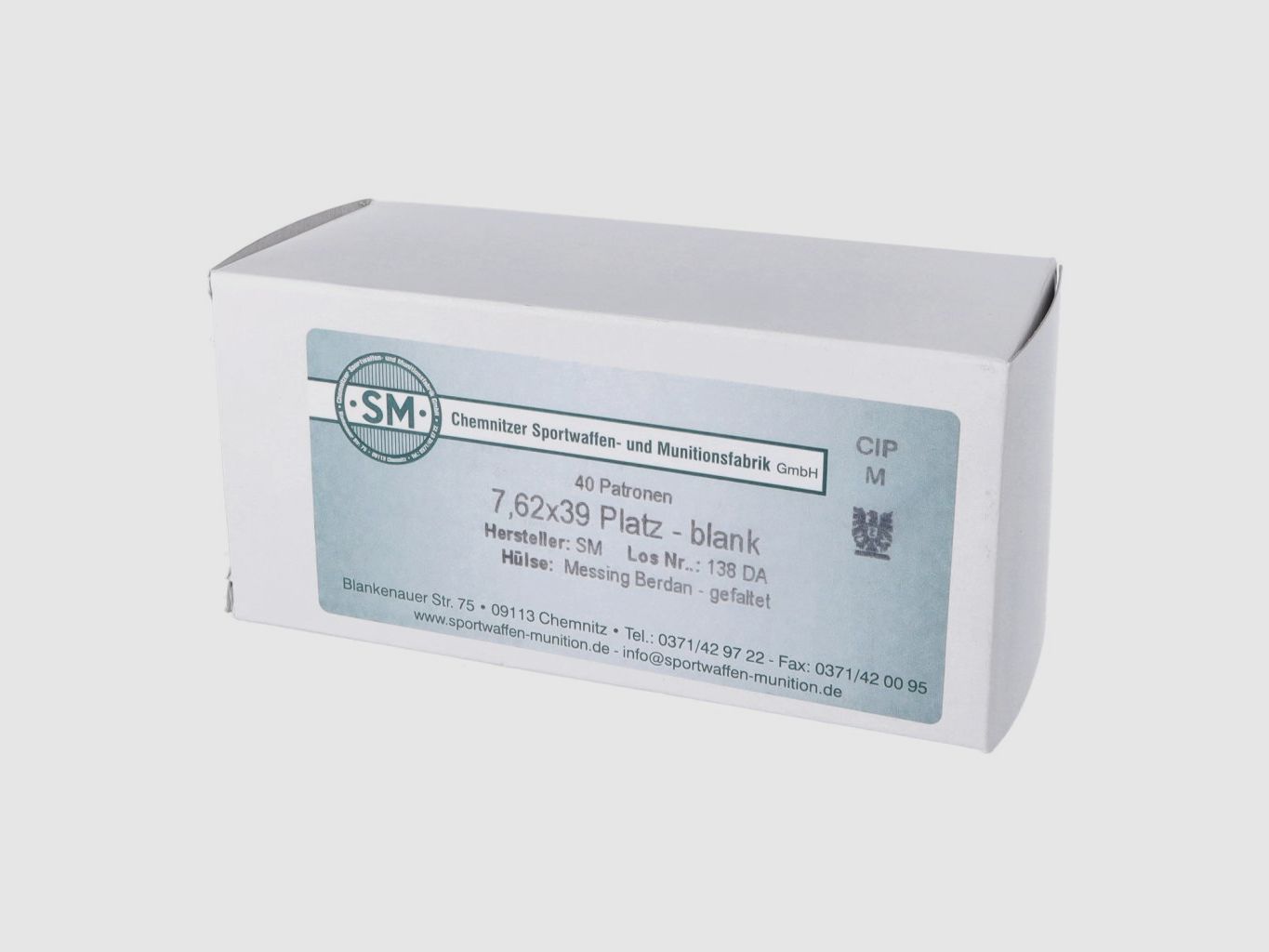 Platzpatronen 7,62 x 39 Messinghülse (40 Patronen)