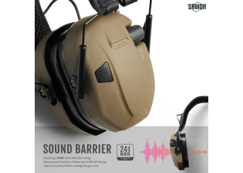 Savior active shooting earmuffs with gel pads Apollo Tan, image 2 of 7