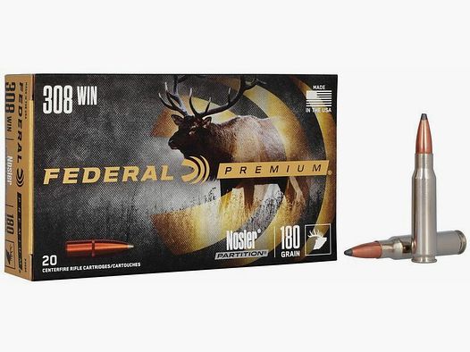 Federal Nosler Parti 11,7g/180grs à20 .308 Win