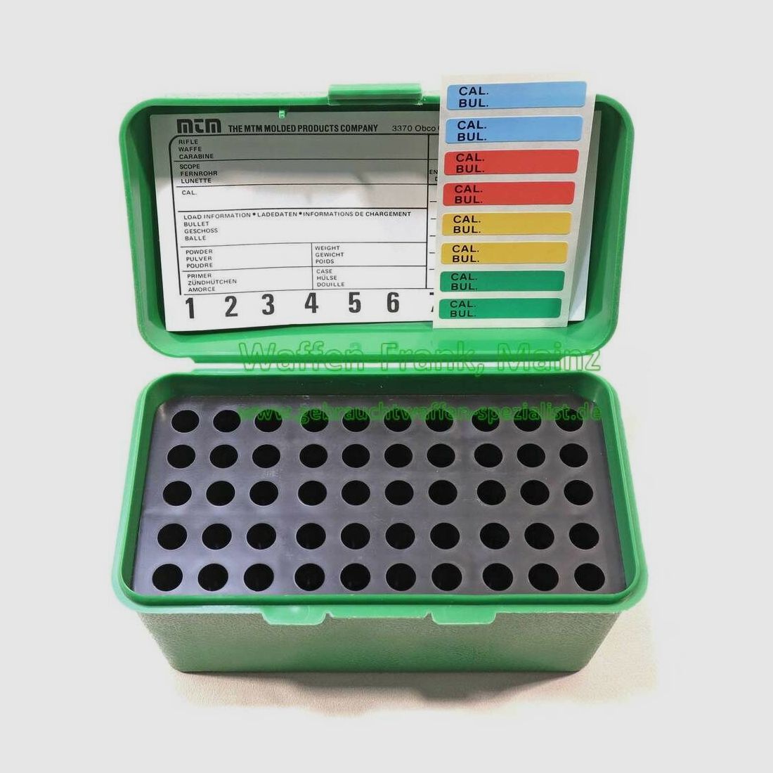 MTM Products Company USA Cartridge Box with Handle Mod. H 50 RS green