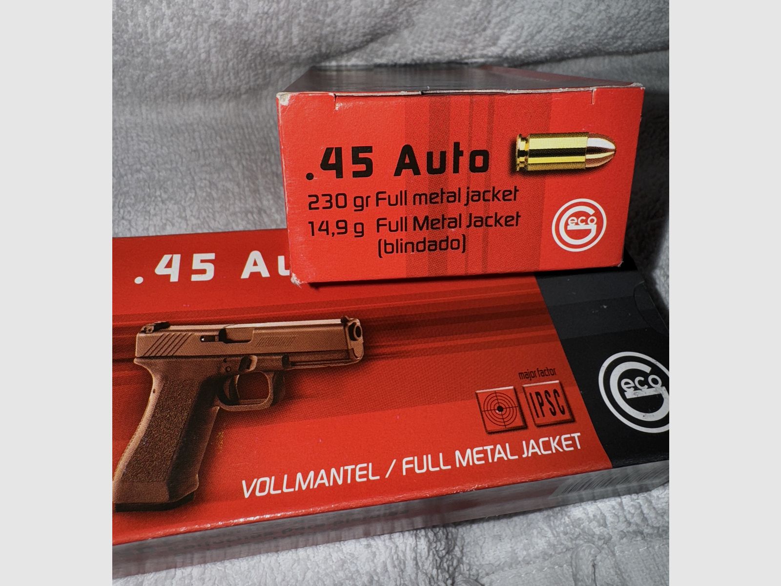 Geco .45 ACP Vollmantel 14,9g/230grs. – 6 Pack