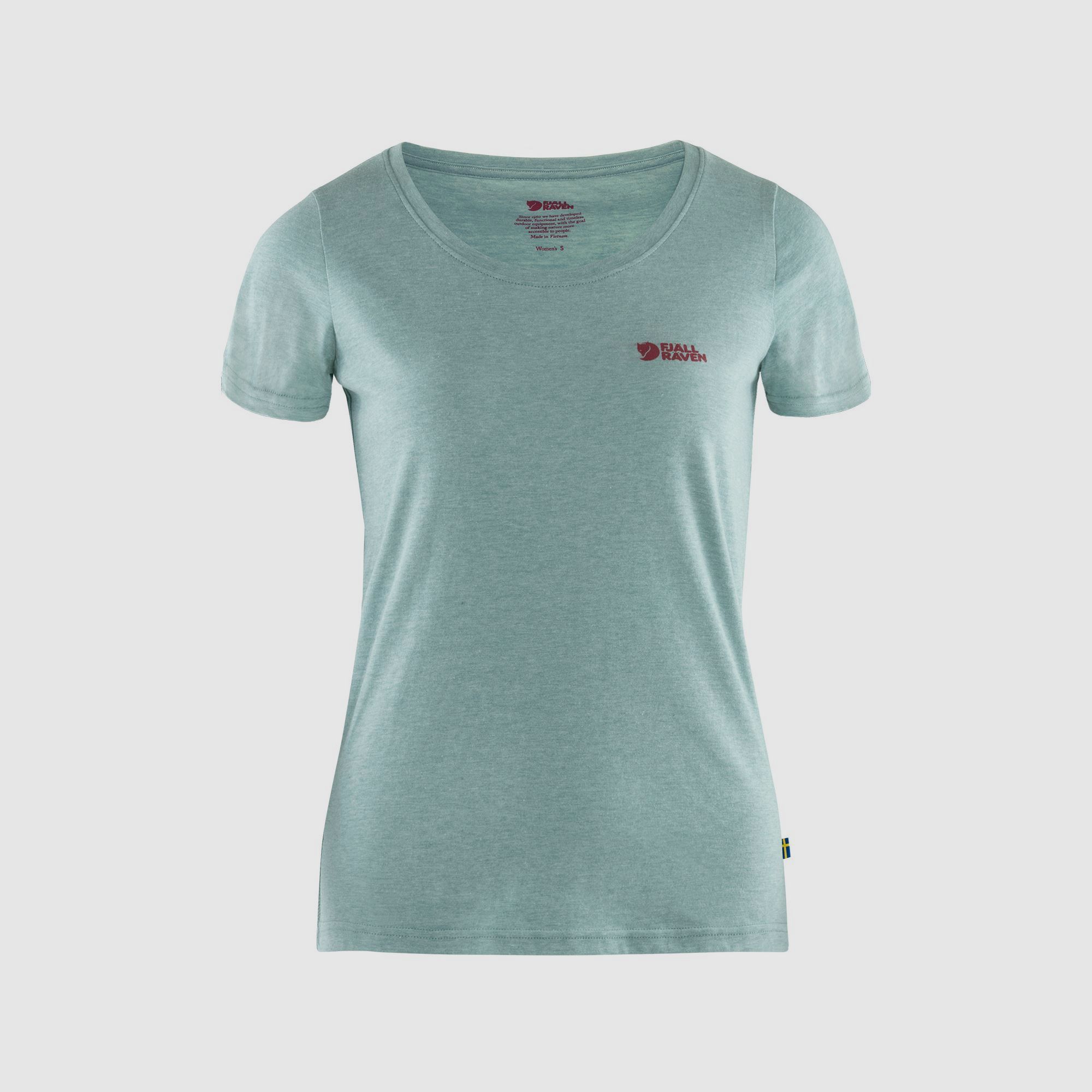 Fjällräven Logo T-shirt Woman – Clay Blue, Melange, billede 1 af 2