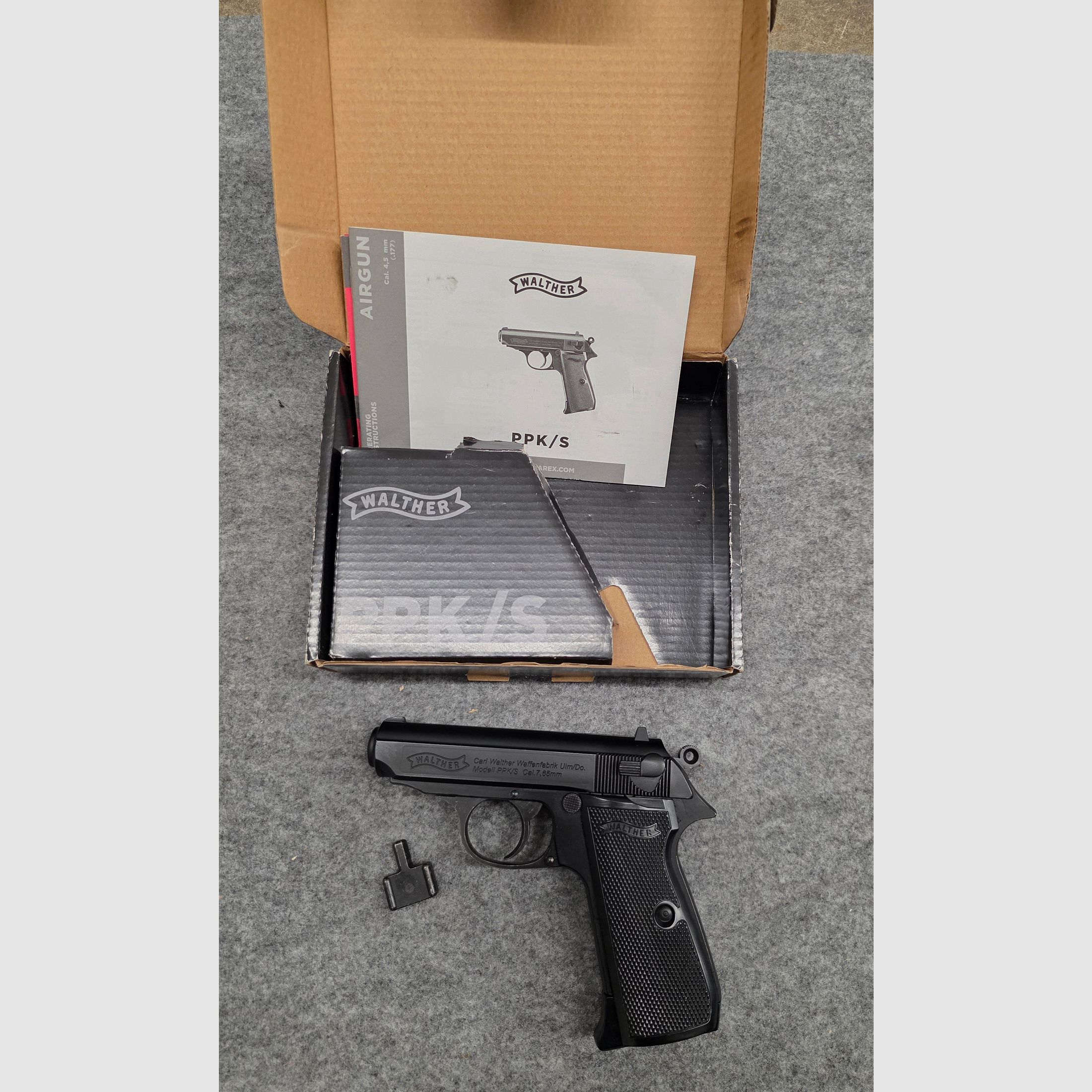   Walther PPK/S CO2-Pistole  Cal. 4,5 mm Stahl BB