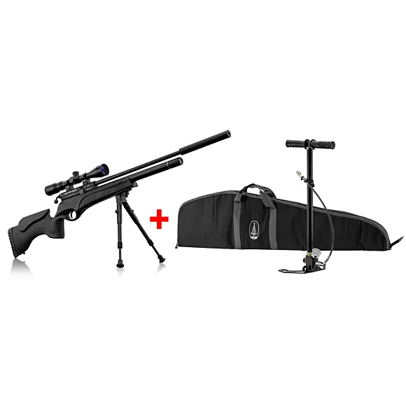 Pack de carabina BSA Scorpion con mira 3-9x40, bípode, bomba, funda, imagen 1 de 28