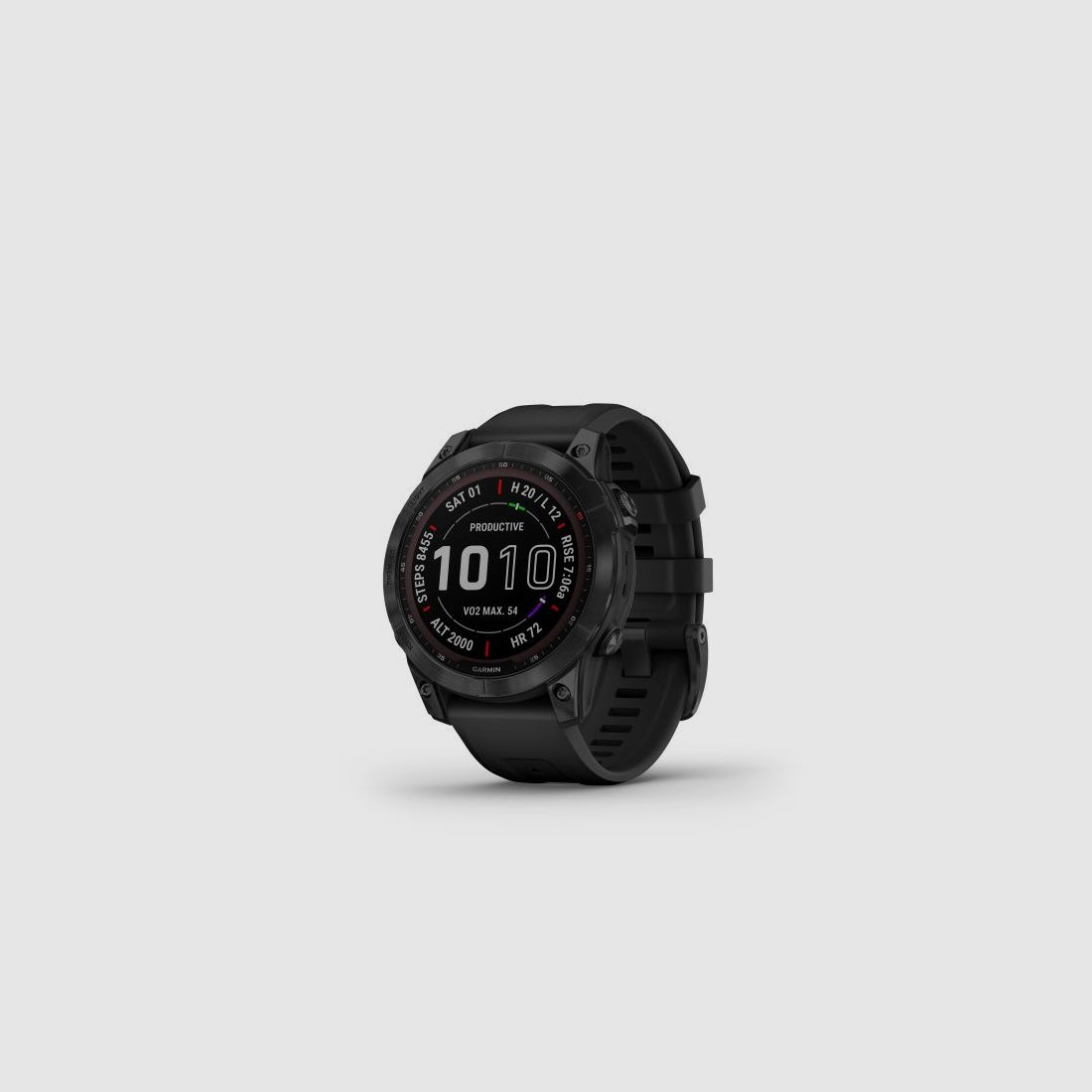 Garmin Garmin Smartwatch Fenix 7 Sapphire Solar DLC-Titan schwarz