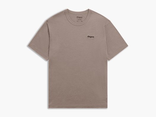 Bergans Logo Merino Tee Men Rock Taupe M