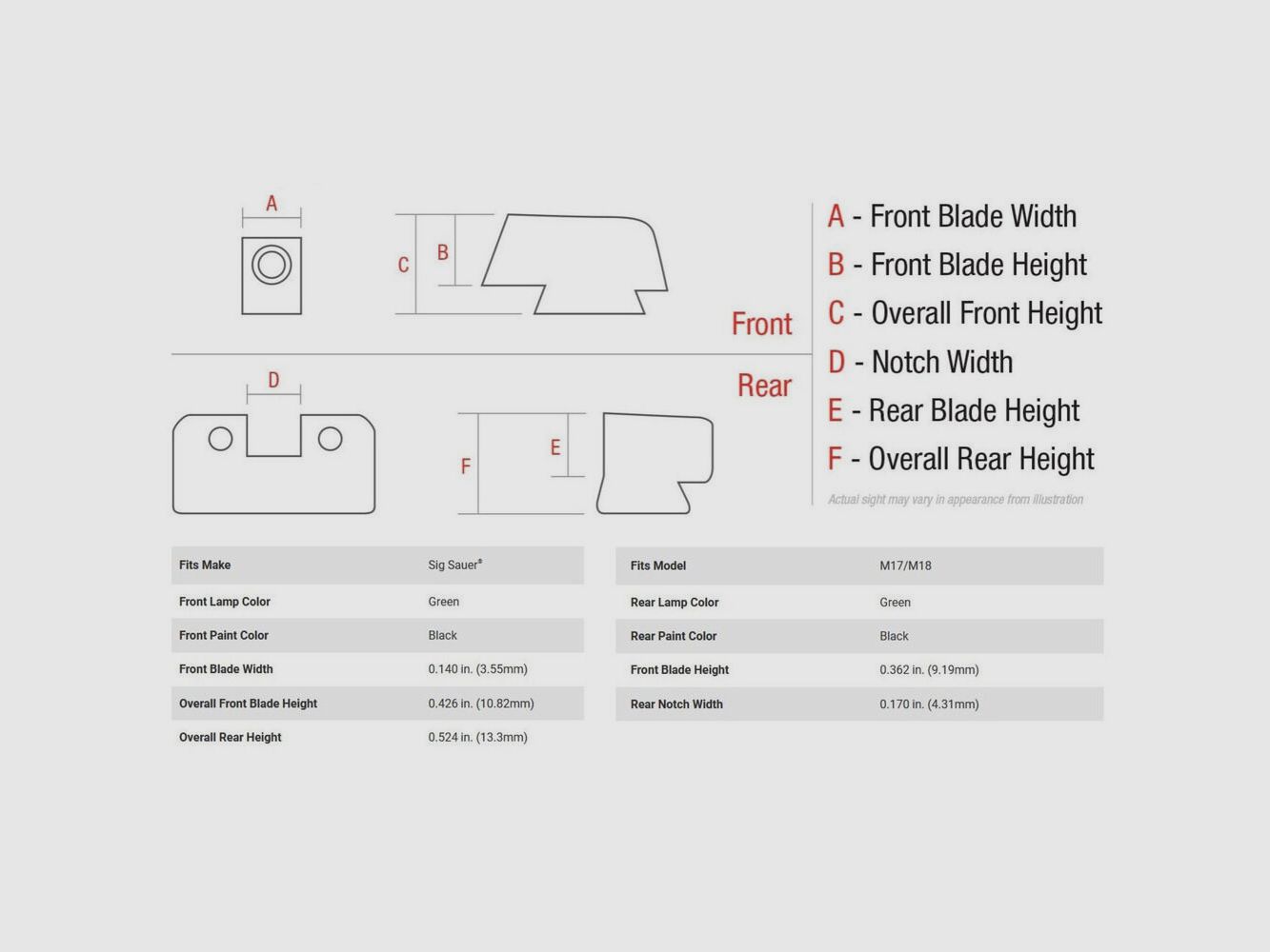 Montaje Trijicon con Visor B&T Verde SIG M17/18