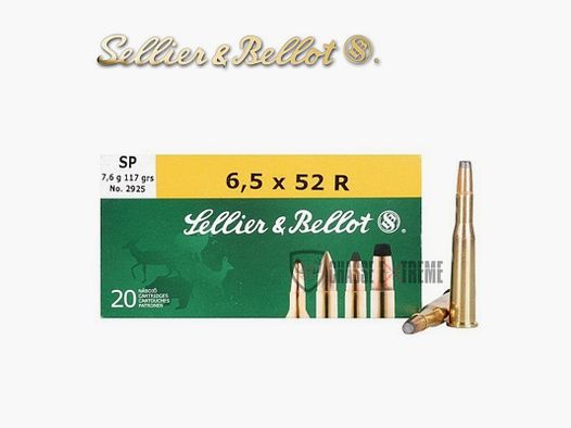 20 Cartouches S&B cal.6.5×52R 117gr SP