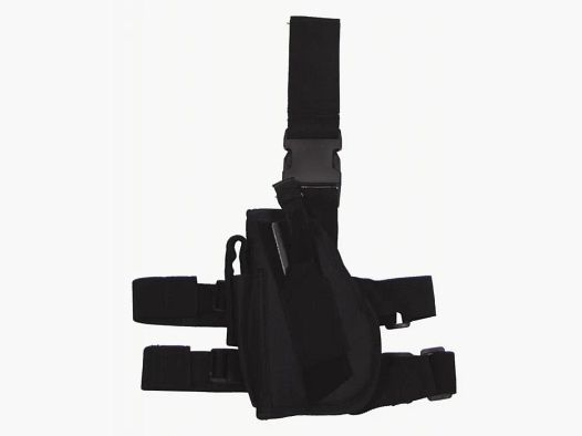 Pistol thigh holster for handgun - left-handed - black