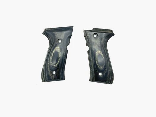 NILL grip panels for Beretta 92F/FS laminated wood, black, smooth
