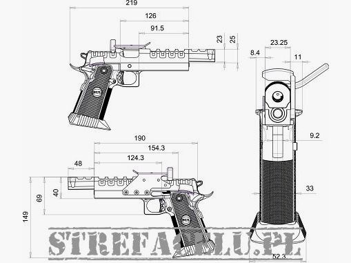 Pistolet Bul Armory SAS II UR F kal. 9x19, TIN barrel