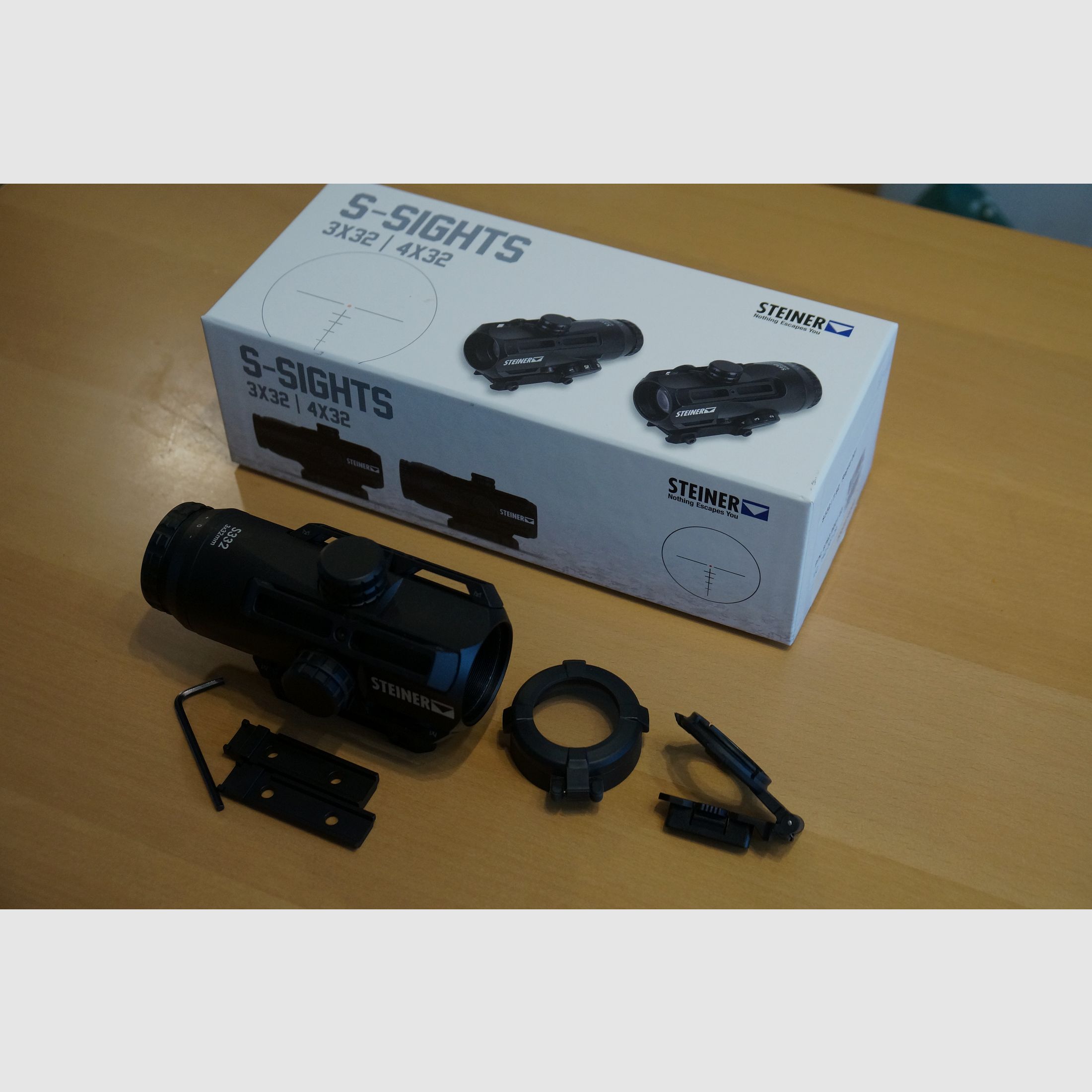 Steiner S-Sights 332 3x32 7,62 Punkt czerwony, Stan idealny