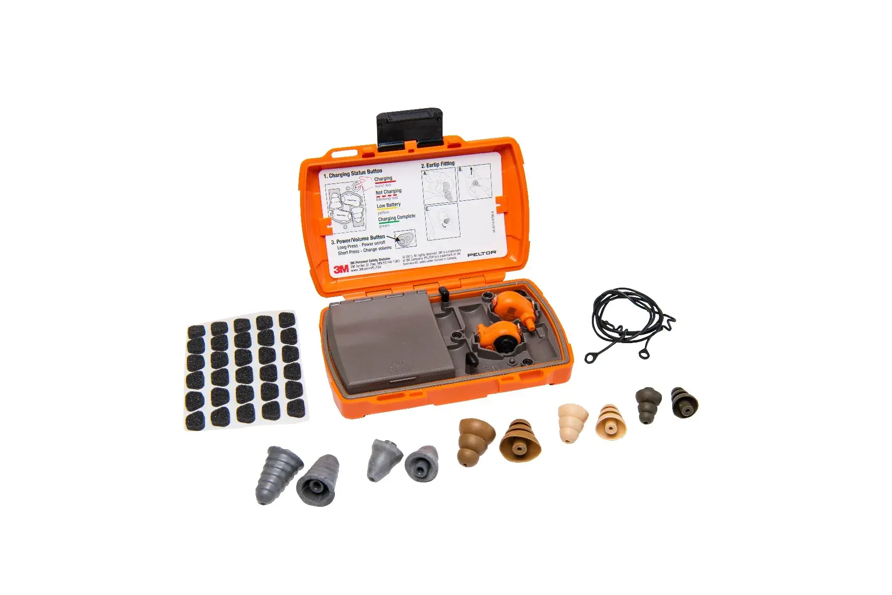 Bouchons Electroniques Anti Bruit Peltor LEP200 Orange, image 4 sur 8