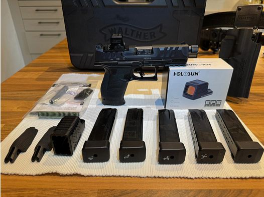 PDP Compact 4,6“ OR PRO SD + Holosun EPS -Carry-GR-MRS + 5 Magazine + Ghost Holster (Kaufdatum April 2024)