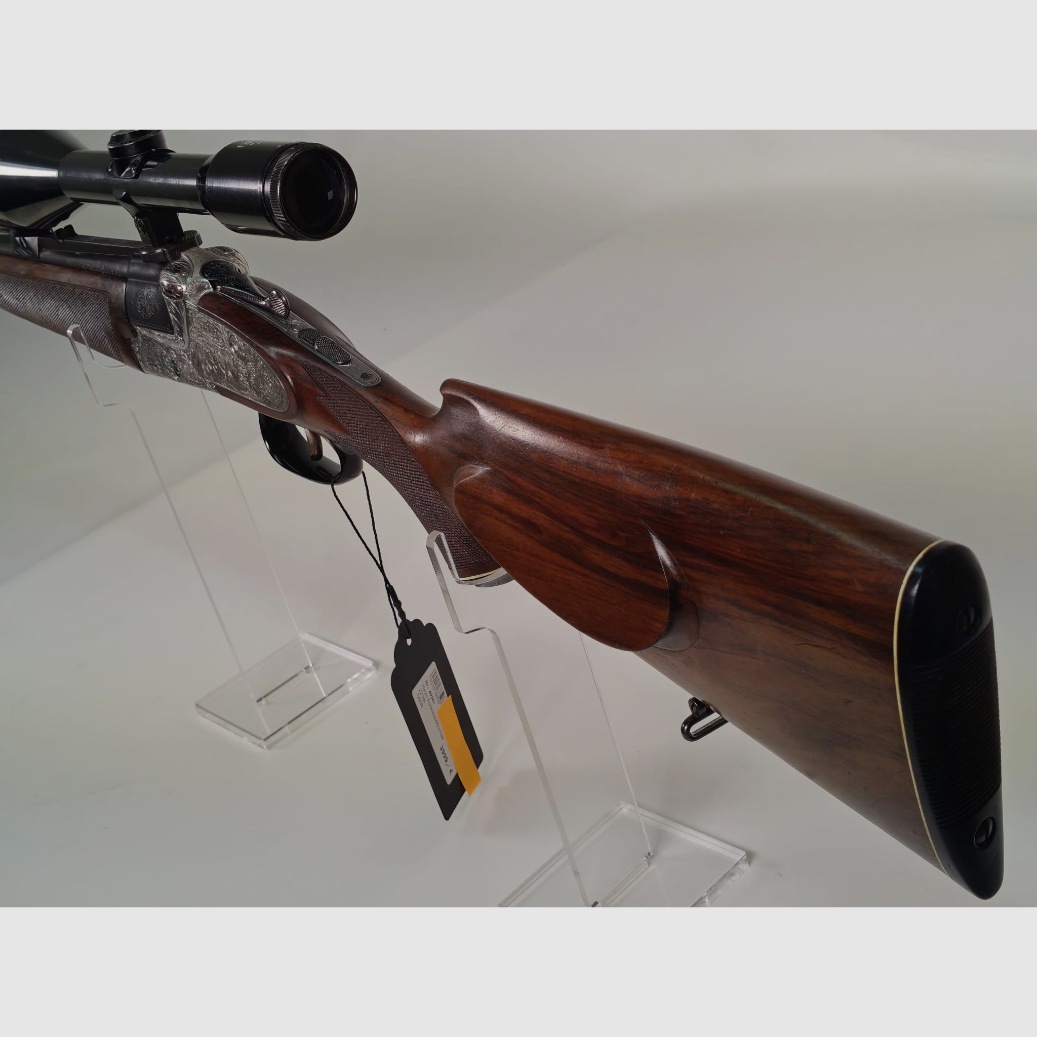 Friedrich Wilhelm Heym Mod. 22 SS side-lock double rifle 7x65R with Zeiss Diasta